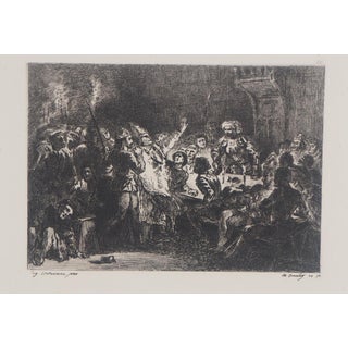Eugène Delacroix, The Bishop of Liège, 1873, Signed Engraving For Sale