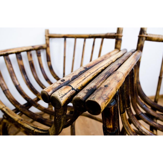 Art Deco Rattan Armchairs, Set of 3 For Sale - Image 5 of 18