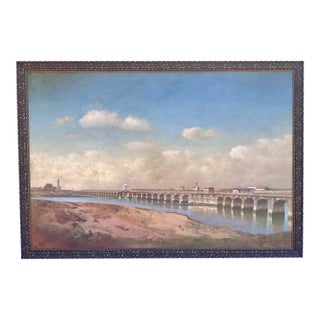 Huge Didier Lapène European Landscape Oil Painting - Point De La Barra For Sale