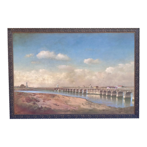 Huge Didier Lapène European Landscape Oil Painting - Point De La Barra