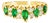 Late 20th Century 14K Yellow Gold Marquise Emerald Diamond Ring Estate by EFFY, Size 7 For Sale