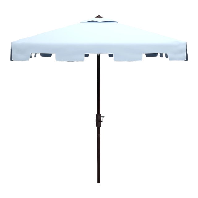 Zimmerman 7.5 Square Umbrella - Baby Blue/White For Sale