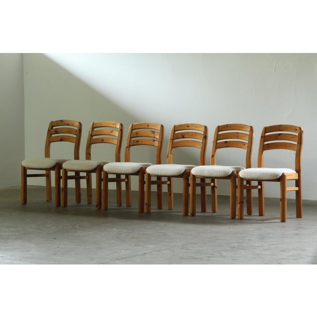 1980s Vintage Danish Pine Dining Chairs attributed to Dyrlund, 1980s, Set of 6 For Sale - Image 5 of 18