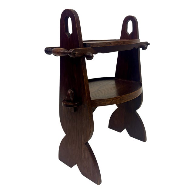 Two Tier Etagere Side Table in the style of Charles Dudouyt, 1930s For Sale