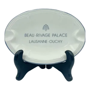 Late 20th Century Hotel Beau-Rivage Palace Lausanne-Ouchy Switzlerland Ashtray Dish 5-Star