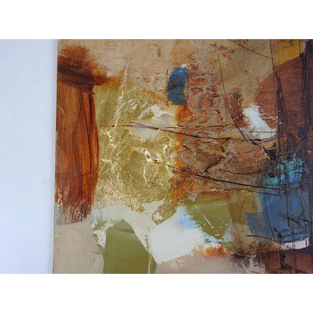 Mid-Century Modern Vintage Mid 20th Century Abstract Mixed Media Painting For Sale - Image 3 of 9