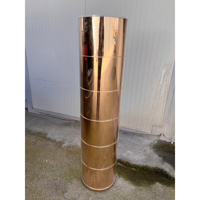 Vintage French Gold Lamp, 1970s For Sale - Image 6 of 10