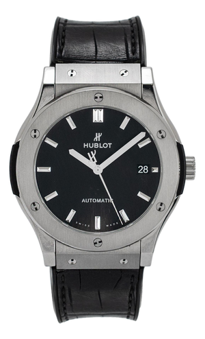 Hublot Classic Fusion 45mm 511.nx.1171.rx Black Dial Titanium Automatic Watch