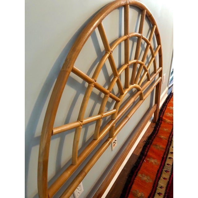 Bamboo Rattan Arched Queen Size Headboard Chairish