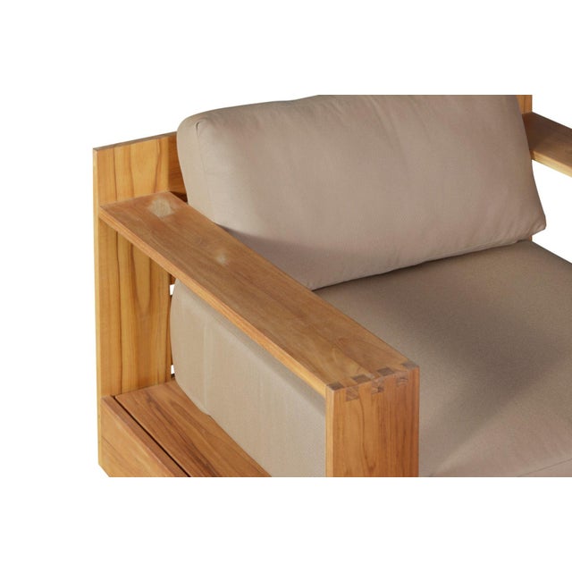 Imperial Grove Outdoor Solid Teak Wood Armchair For Sale - Image 9 of 14