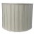 Large Oval White Box Pleat Linen Drum Shade For Sale