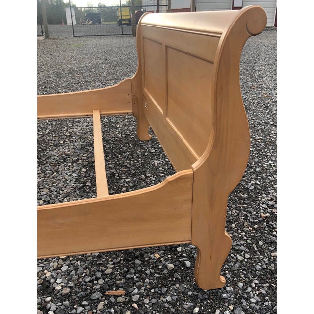 Ethan Allen Country French Sleigh Bed Queen Size Chairish