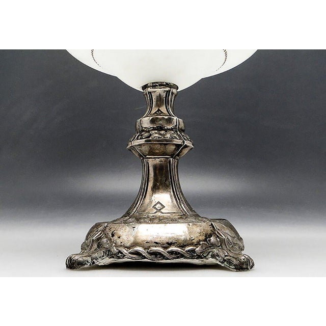 Biedermeier Silver Fruit Bowl on Stand, Austria, 1850s For Sale - Image 4 of 10