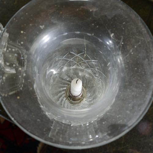 Glass Glass Candlestick Lights, Set of 2 For Sale - Image 7 of 9