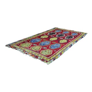 Turkish Colorful Sarkisla Kilim Rug, 1930s For Sale