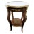 Late 19th Century Vintage French Louis XVI Style Round Side Table Blanco Ibiza Marble For Sale