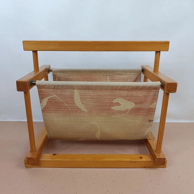 Boho Chic Vintage Magazine Rack, 1970s For Sale - Image 3 of 6