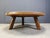 Large Brutalist Round Tripod Wooden Coffee Table, 1960s For Sale - Image 10 of 15