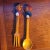 Wood 1950s Anri Italian Hand Carved Wood Salad Server Set Italy For Sale - Image 7 of 8