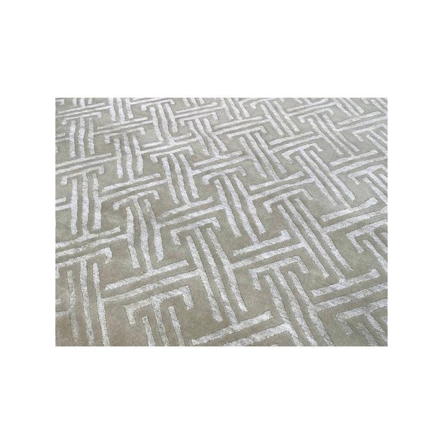 Textile 1990s Handwoven Contemporary Area Rug 8x10 For Sale - Image 7 of 10