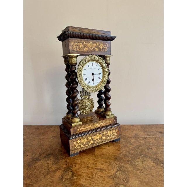 Antique Victorian French Portico Clock, 1880 For Sale - Image 6 of 8