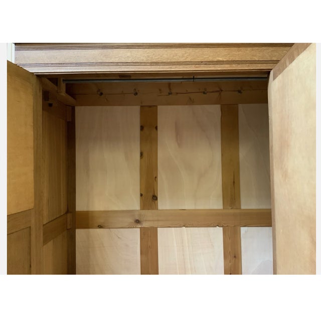 Antique Art Nouveau Wardrobe in Oak, 1910 For Sale - Image 4 of 11