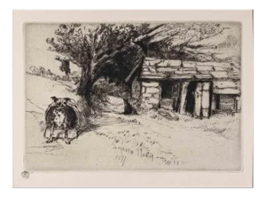 Francis Saymour-Haden, The Cabin, Drypoint, 1877