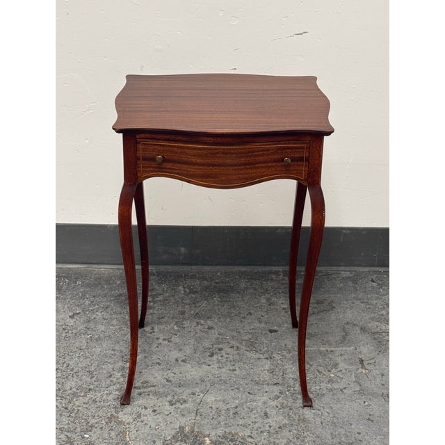 Edwardian Mahogany Inlaid Side Table, Vintage For Sale - Image 10 of 12