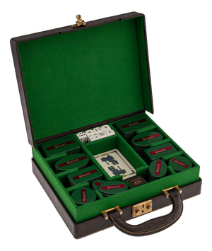 Vintage 20th Century Italian Travel Poker Set from Gucci, 1970