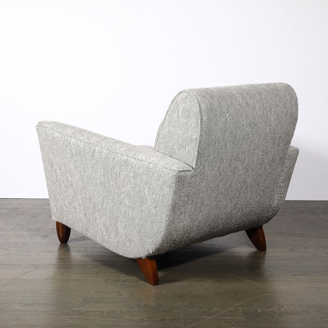 Mid-Century Modern Mid-Century Hand-Rubbed Walnut & Holly Hunt Geo Mohair Club Chairs by James Mont For Sale - Image 3 of 15