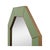 Mid-Century Modern Style Green Octagonal Leather Mirror For Sale - Image 4 of 6