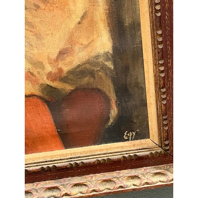 Vintage Original Nude Oil Portrait on Canvas For Sale In West Palm - Image 6 of 12