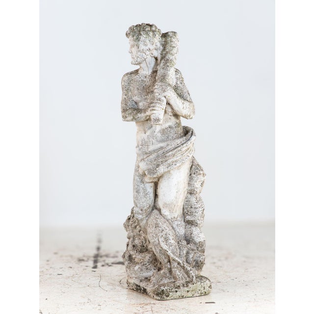 Weathered Stone Hercules Garden Statue, France Mid 20th C. For Sale - Image 10 of 11
