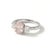 Contemporary Rose Quartz Engagement Ring, Pink Gemstone Bridal Ring Us 7 For Sale - Image 3 of 5