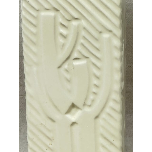 Ceramic Vintage Red Wing Vase For Sale - Image 7 of 11