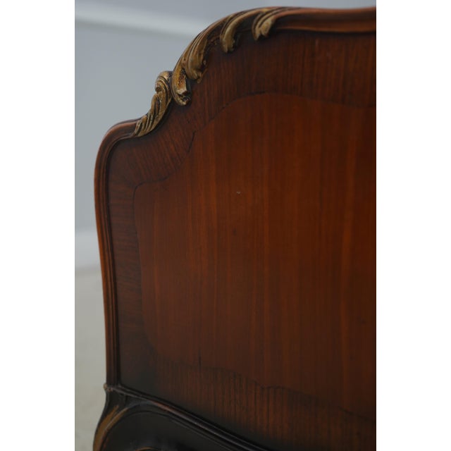 Pair of French Style Marquetry Inlaid Satinwood Twin Beds For Sale - Image 10 of 16
