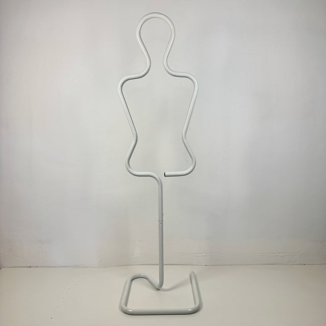 Metal White Tubular Mannequin Silhouette Coat Rack, Italy, 1980s For Sale - Image 7 of 7