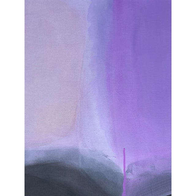 Lavender Lovefool (Wallflower Series) Lavender Color Field Abstract Painting For Sale - Image 8 of 11