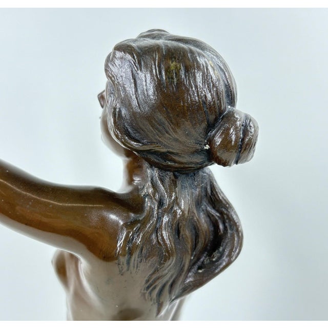 Bronze Early 20th Century "Musique" (Music) - An Elegant Art Nouveau Bronze by Marcel Debut For Sale - Image 8 of 13