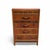 1930s Art Deco Waterfall Tallboy Dresser With Figured Wood For Sale - Image 15 of 16
