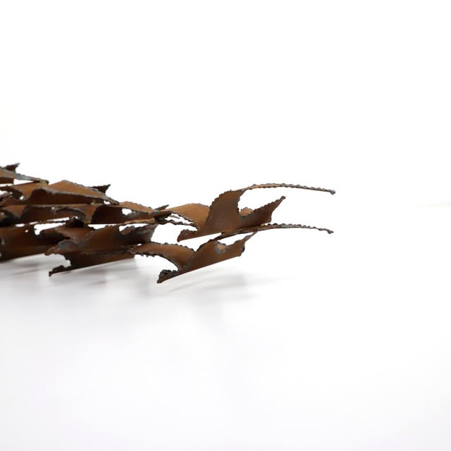 Brutalist Brass Wall Sculpture in Seagull Forms For Sale - Image 4 of 7