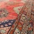 Vintage Turkish Oushak Rug in Bold Coral Red With Navy, Teal, and Burnt Orange 4'10 X 9'8 For Sale In Atlanta - Image 6 of 8
