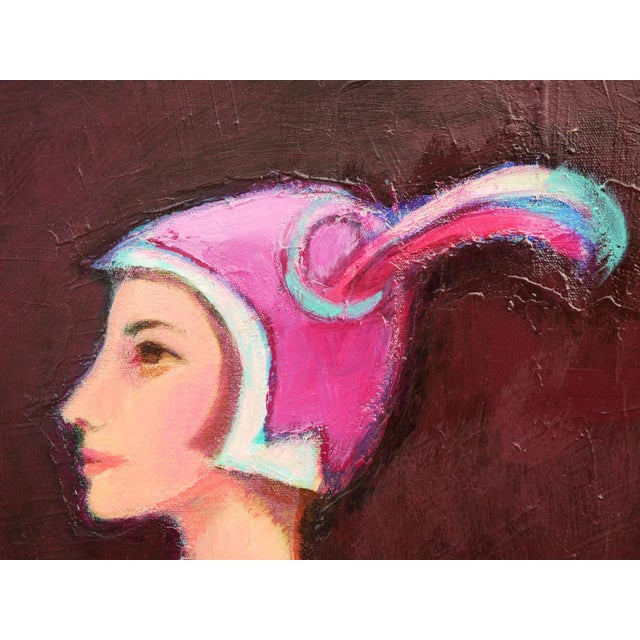 David Adickes "Dress of Many Colors with Still Life" Modern Abstract Female Portrait Painting, 2005 For Sale - Image 10 of 12