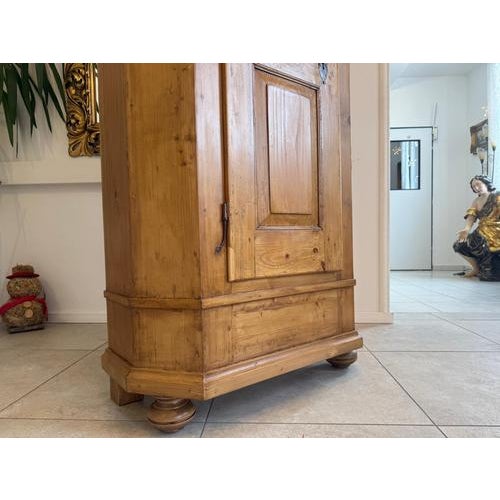 One-Door Farmhouse Cabinet in Natural Wood For Sale - Image 14 of 16