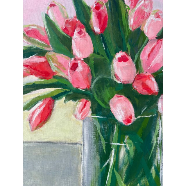 "Forever Spring" Original Floral Still Life Acrylic Painting by Linda McDonough For Sale In Naples, FL - Image 6 of 12