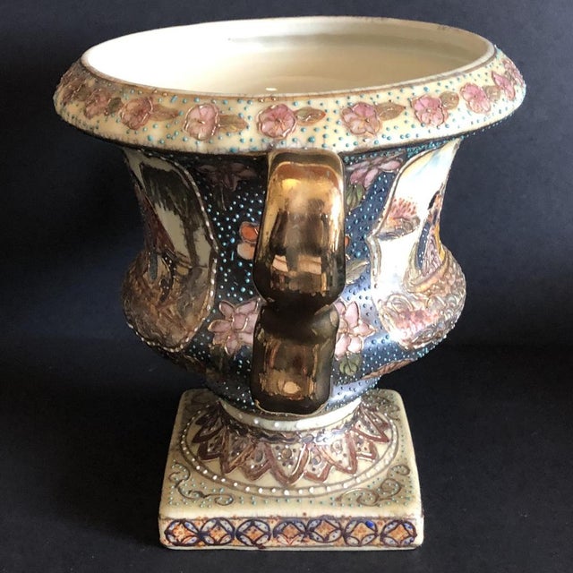 Ceramic Satsuma Vase, 1980s For Sale - Image 4 of 10