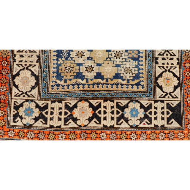 Textile Late 19th Century Antique Caucasian Shirvan Rug With All-Over Blossoming Tribal Motifs For Sale - Image 7 of 11