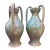 Pair of 1940s AR Cole Nc Spider Floor Vases Studio Art Pottery Drip Glaze 3 Handle For Sale