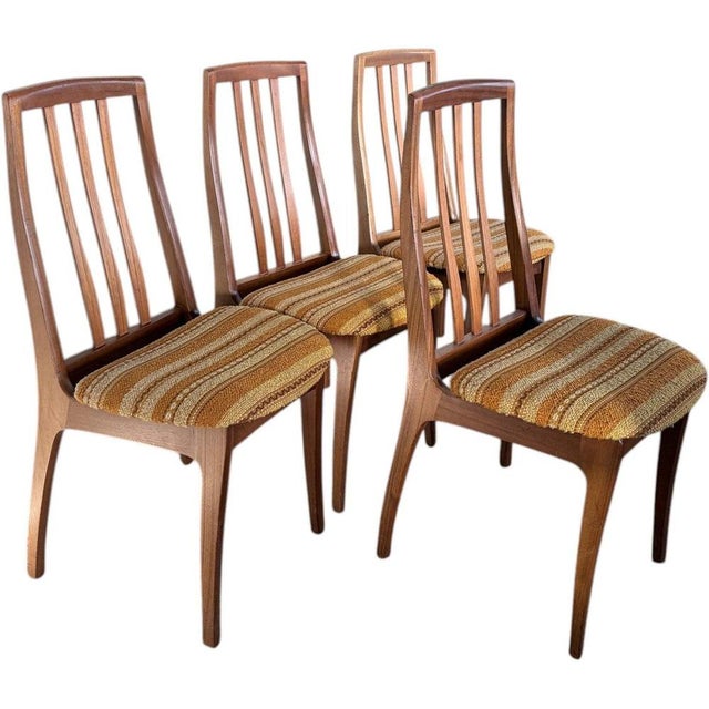 1970s Mid-Century High Back Teak Dining Chairs from Nathan, 1970s, Set of 4 For Sale - Image 5 of 9