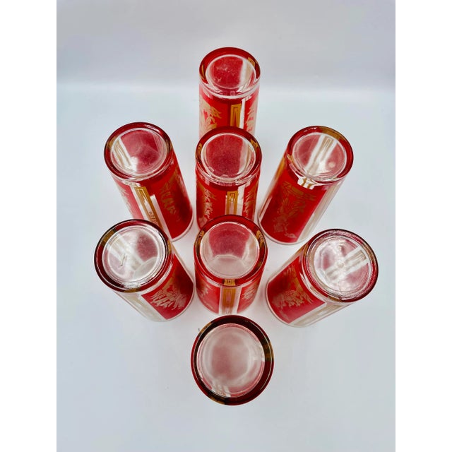 Mid 20th Century Mid-Century Goddess/Princess Tall Tumblers or Highball Glasses - Set of 8 For Sale - Image 5 of 12